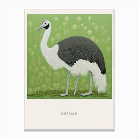 Ohara Koson Inspired Bird Painting Ostrich 2 Poster Canvas Print