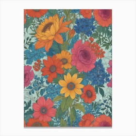 Floral Wallpaper 4 Canvas Print