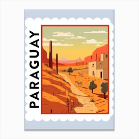 Paraguay 2 Travel Stamp Poster Canvas Print