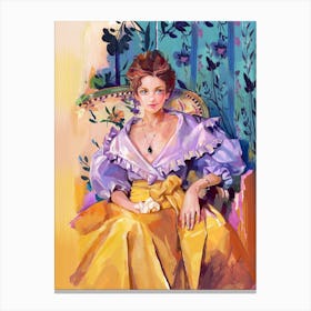 Gouache Illustration Lady Nicole Canvas Print