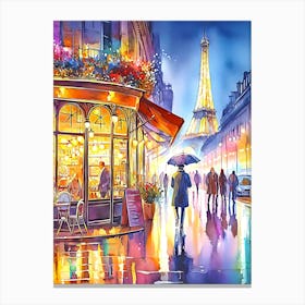 Paris At Night Canvas Print