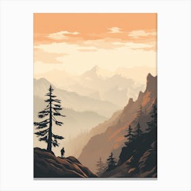 John Muir Trail Usa 2 Hiking Trail Landscape Canvas Print