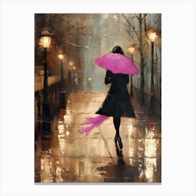 Pink Umbrella Canvas Print