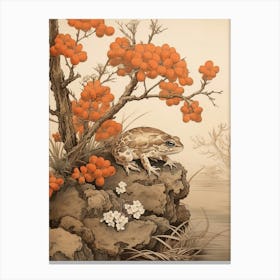 Vintage Japanese Toad 7 Canvas Print