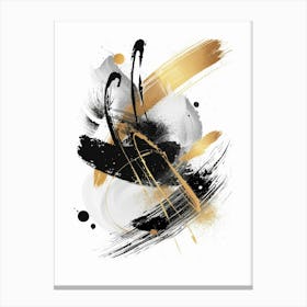 Abstract Black And Gold Painting 52 Canvas Print