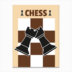 Chess brown Canvas Print