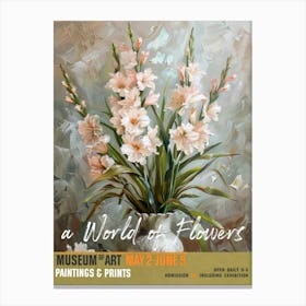 A World Of Flowers, Van Gogh Exhibition Gladiolus 1 Canvas Print