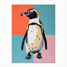 African Penguin Colour Block Painting 1 Canvas Print