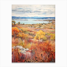 Autumn National Park Painting Arcipelago Di La Maddalena National Park 3 Canvas Print