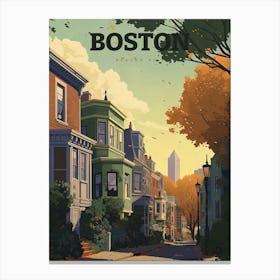 Boston Travel Featuring Beacon Hill Canvas Print