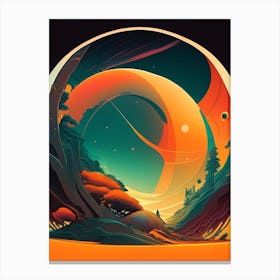 Ionosphere Comic Space Space Canvas Print