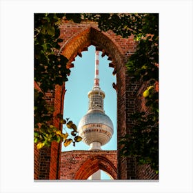 Berlin Tv Tower From The Old Monastery 01 Canvas Print