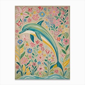 Spring Dolphin Canvas Print