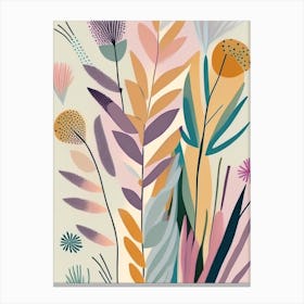 Gayfeather Wildflower Modern Muted Colours 2 Canvas Print