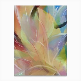 Colourfull Leaves Abstract Canvas Print
