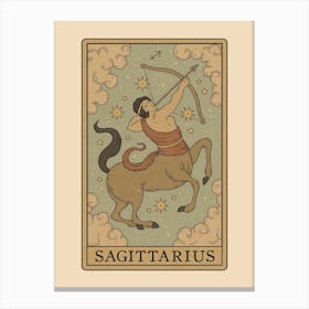 Sagittarius Tarot Zodiac Canvas Print