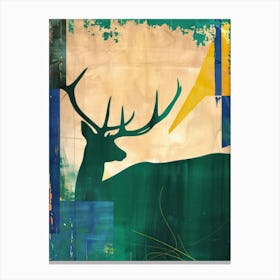 Deer 3 Cut Out Collage Canvas Print