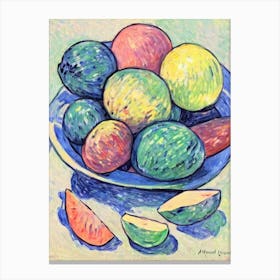 Melon 1 Vintage Sketch Fruit Canvas Print