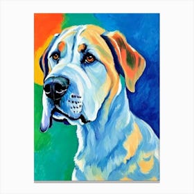 Mastiff Fauvist Style dog Canvas Print