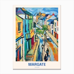 Margate England Uk Travel Poster Canvas Print