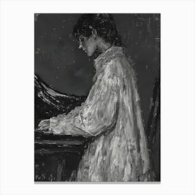 Girl At The Piano Canvas Print