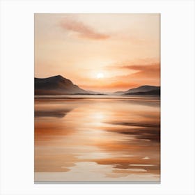 Sunset Over The Water Art Print Canvas Print