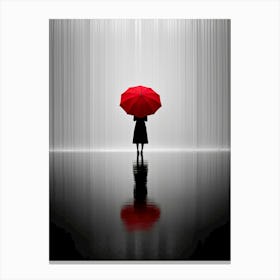 red umbrella Canvas Print
