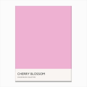 Cherry Blossom Colour Block Poster Canvas Print