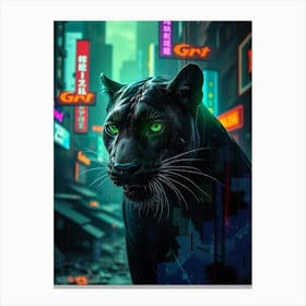 Black Panther In The City Canvas Print