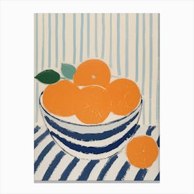 Oranges In A Bowl 2 Canvas Print