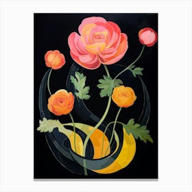 Ranunculus 1 Hilma Af Klint Inspired Flower Illustration Canvas Print