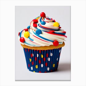 Realistic Photography Dotty Cupcake 4 Canvas Print