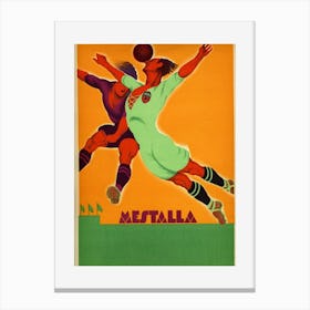 Match Between Valencia And An English Team Canvas Print