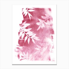 Faded Pink Leaves Canvas Print