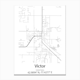 Victor Harbor,Australia Minimalist Map Canvas Print