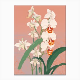 Orchids Flower Big Bold Illustration 1 Canvas Print