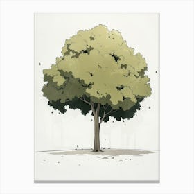 Ash Tree Pixel Illustration 1 Canvas Print