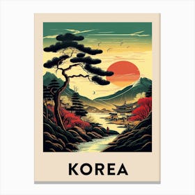 Korea 2 Vintage Travel Poster Canvas Print