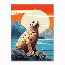 Seal Digital Illustration Canvas Print