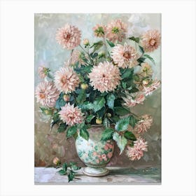 A World Of Flowers Dahlia 4 Painting Canvas Print