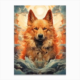 Wolf In The Sky Canvas Print