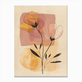 Cologne Flower Market Boho Minimalist Style Canvas Print