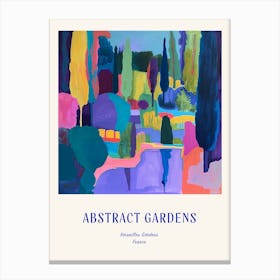 Colourful Gardens Versailles Gardens France 1 Blue Poster Canvas Print