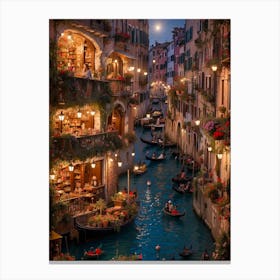 Venice At Night Canvas Print