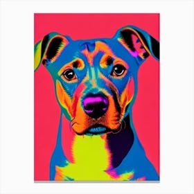 Manchester Terrier Andy Warhol Style dog Canvas Print