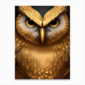 Golden Owl Canvas Print