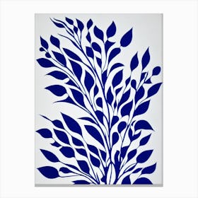 Geranium Stencil Style Plant Canvas Print