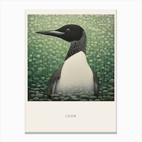 Ohara Koson Inspired Bird Painting Loon 4 Poster Canvas Print