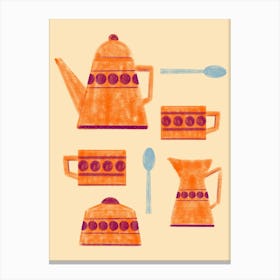 DDR coffee set Canvas Print