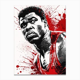 Cassius Clay Portrait Ink Painting (15) Canvas Print
